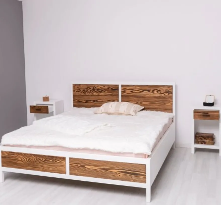 Casa Padrino Bett im Landhausstil, 180 x 200 x 110 cm