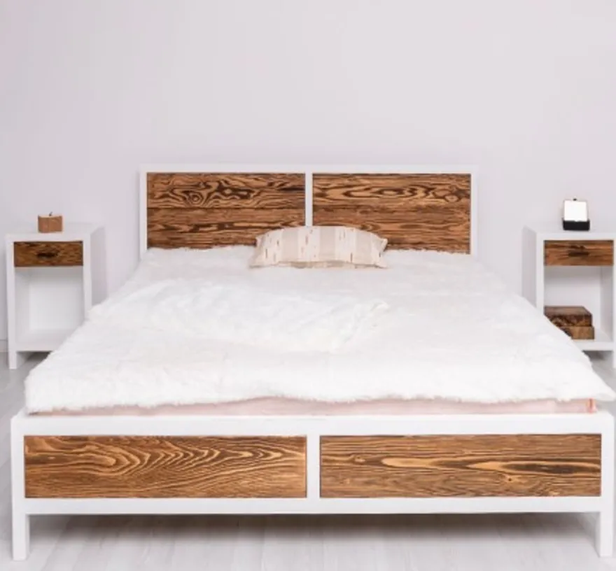 Casa Padrino Bett im Landhausstil, 180 x 200 x 110 cm