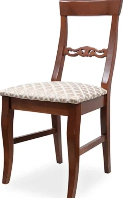 Casa Padrino Biedermeier Esszimmer Stuhl Bronze / Weiß / Dunkelbraun 43 x 52 x H. 96 cm - Massivholz Küchen Stuhl - Massivholz Esszimmer Möbel - Biedermeier Esszimmer Möbel