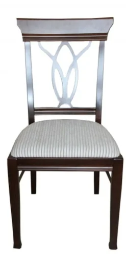 Casa Padrino Biedermeier Esszimmer Stuhl ohne Armlehne Beige / Braun - Möbel Restaurant Hotel Gastronomie Bestuhlung