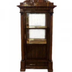 Casa Padrino Biedermeier Vitrine aus Mahagoni Holz, Vitrinenschrank im Art Deco Stil, 80 x 45 x 180 cm