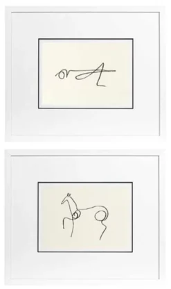 Casa Padrino Bilder 2er Set Picasso 65 x H. 154 cm - Luxus Hotel Dekoration