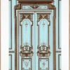 Casa Padrino Bilder / Kunstdruck Set Antike Französische Türen Mehrfarbig 83 x H. 113 cm - Luxus Kollektion