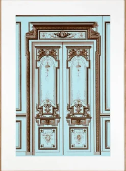 Casa Padrino Bilder / Kunstdruck Set Antike Französische Türen Mehrfarbig 83 x H. 113 cm - Luxus Kollektion