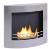 Casa Padrino Bio Ethanol Wand Kamin Silbergrau Edelstahl B 60 x H 55 x T 17 cm - Kamin - Wohnzimmer Kamin Ethanolkamin
