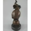 Casa Padrino Bronze Deko Skulptur Elefant Bronze / Schwarz H. 33 cm - Deko Figur