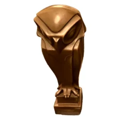 Casa Padrino Bronzefigur Eule Bronze / Schwarz - Dekorative Vogelskulptur im Art Deco Stil