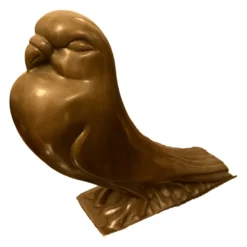 Casa Padrino Bronzefigur Vogel Bronze - Dekorative Tierskulptur mit geschlossenen Augen