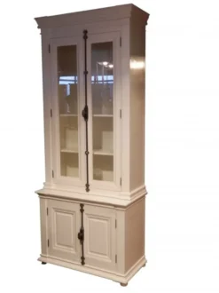 Casa Padrino Buffetschrank im Shabby Chic Landhaus Stil, Weiß Antik-Look, 100 x 45 x 245 cm