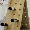 Casa Padrino Champagner Flaschen Ständer aus Mangoholz - Weinflaschenregal für 36 Flaschen, 90 x 38 x 4 cm