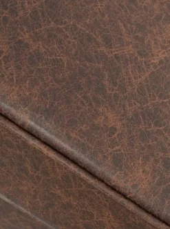 Casa Padrino Chesterfield Ecksofa Vintage Braun 280 x 165 x H. 73 cm - Kunstleder Wohnzimmer Sofa - Chesterfield Möbel
