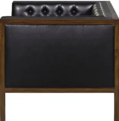 Casa Padrino Chesterfield Echtleder Sessel Schwarz / Braun 91 x 78 x H. 72 cm - Hotel Möbel