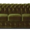 Casa Padrino Chesterfield 3er Sofa Dunkelgrün 200 x 90 x H. 78 cm - Luxus Qualität
