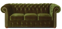 Casa Padrino Chesterfield 3er Sofa Dunkelgrün 200 x 90 x H. 78 cm - Luxus Qualität