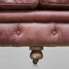 Casa Padrino Chesterfield Luxus Echt Leder Sofa 2.5 Sitzer Vintage Leder Galata Red Breite 220 cm