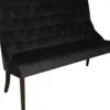 Casa Padrino Chesterfield Sitzbank Sofa Schwarz Esszimmer Bank B 155 cm, H 108 cm, T 70 cm