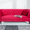 Casa Padrino Chesterfield Sofa in Rot 225 x 90 x H. 79 cm - Designer Chesterfield Sofa