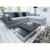 Casa Padrino Couchtisch 2er Set Schwarz / Silber - Wohnzimmer Möbel