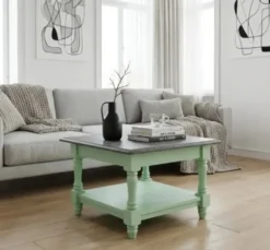 Casa Padrino Couchtisch im Landhausstil, 65 x 65 x 45 cm