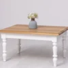 Casa Padrino Couchtisch im Landhausstil mit Eichenholzplatte, 90 x 65 x 45 cm