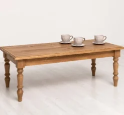 Casa Padrino Couchtisch im Landhausstil mit Eichenholzplatte, 90 x 65 x 45 cm
