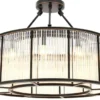 Casa Padrino Deckenleuchte Bronze Ø 80 x H. 61 cm - Luxus Qualität