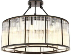 Casa Padrino Deckenleuchte Bronze Ø 80 x H. 61 cm - Luxus Qualität