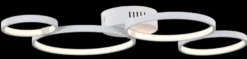 Casa Padrino Decken- und Wandleuchte Weiß 74 x 44 x H. 7 cm - Moderne LED Leuchte