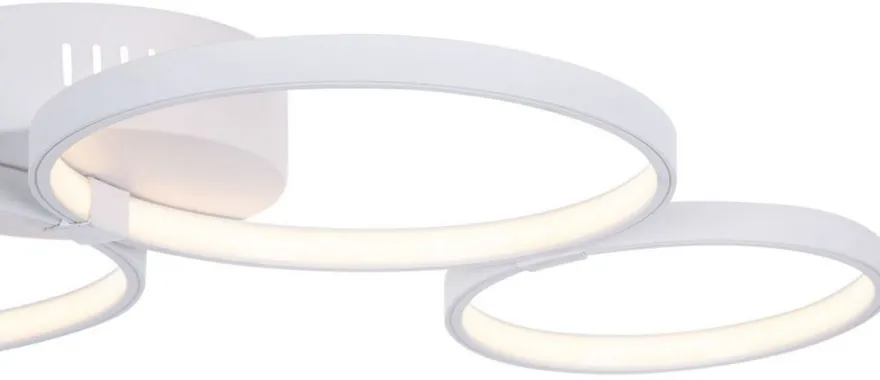 Casa Padrino Decken- und Wandleuchte Weiß 74 x 44 x H. 7 cm - Moderne LED Leuchte