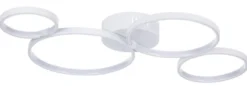 Casa Padrino Decken- und Wandleuchte Weiß 74 x 44 x H. 7 cm - Moderne LED Leuchte