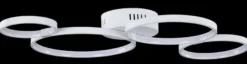 Casa Padrino Decken- und Wandleuchte Weiß 74 x 44 x H. 7 cm - Moderne LED Leuchte