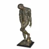 Casa Padrino Deko Bronze Skulptur Mann Bronze / Schwarz H. 90 cm - Große Deko Figur