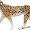 Casa Padrino Dekofigur Gepard Orange / Weiß / Schwarz 135 x H. 85 cm - Lebensgroße Wetterbeständige Deko Skulptur - Gartendeko