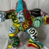 Casa Padrino Deko Figur Gorilla Affe Bunt H. 50 cm - Deko Skulptur