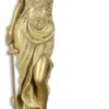 Casa Padrino Dekofigur Justitia Antik Gold / Antik Schwarz 16,2 x 15 x H. 52,5 cm - Polyresin Deko Skulptur auf Sockel