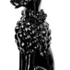 Casa Padrino Dekofigur Pudel Hund Schwarz H. 63 cm - Wetterbeständige Deko Skulptur - Wohnzimmer Deko - Garten Deko - Terrassen Deko