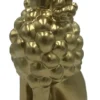 Casa Padrino Dekofigur Pudel Hund Gold H. 63 cm - Wetterbeständige Deko Skulptur - Wohnzimmer Deko - Garten Deko - Terrassen Deko