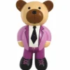 Casa Padrino Deko Figur Teddybär mit Anzug Bunt H. 46 cm - Deko Skulptur