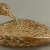 Casa Padrino Deko Holz Schale Schwan Braun 38 cm - Küchen & Tisch Dekoration