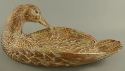 Casa Padrino Deko Holz Schale Schwan Braun 38 cm - Küchen & Tisch Dekoration
