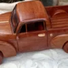 Casa Padrino Deko Oldtimer Pickup Auto Braun / Naturfarben 40 x 23 x H. 18 cm - Handgefertigtes Holz Auto - Wohnzimmer Deko - Schreibtisch Deko - Deko Accessoires