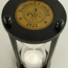 Casa Padrino Deko Sanduhr Schwarz / Weiß Ø 7 x H. 18 cm - Schreibtisch Deko - Wohnzimmer Deko - Designer Deko - Deko Accessoires