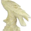 Casa Padrino Deko Skulptur Adler Cremefarben / Gold 42,7 x 25,7 x H. 59 cm - Polyresin Dekofigur