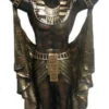 Casa Padrino Deko Skulptur Ägypter mit Blumentopf Bronze / Schwarz / Gold H. 130 cm - Wetterbeständige Ägyptische Dekofigur - Wohnzimmer Garten Terrassen Skulptur