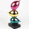 Casa Padrino Deko Skulptur Luftballons Bunt / Schwarz H. 50 cm - Wohnzimmer & Schreibtisch Deko