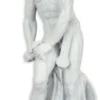 Casa Padrino Deko Skulptur Römischer Soldat Grau 16,5 x 16,8 x H. 49,7 cm - Kunstharz Dekofigur - Wohnzimmer Deko - Deko Accessoires