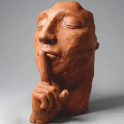 Casa Padrino Deko Skulptur Rost H. 140 cm - Große Glasfaserlaminat Deko Figur - Wohnzimmer & Garten Dekoration