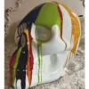 Casa Padrino Deko Skulptur Totenkopf Weiß / Bunt H. 66 cm - Deko Accessoires