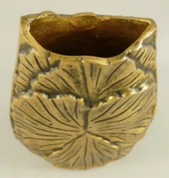 Casa Padrino Deko Vase Bronze H. 27 cm - Aluminium Blumenvase - Deko Accessoires
