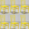 Casa Padrino Designer Acryl Stuhl Set Gelb 40 x 46 x H. 92,5 cm - Esszimmerstühle - Acryl Esszimmer Möbel
